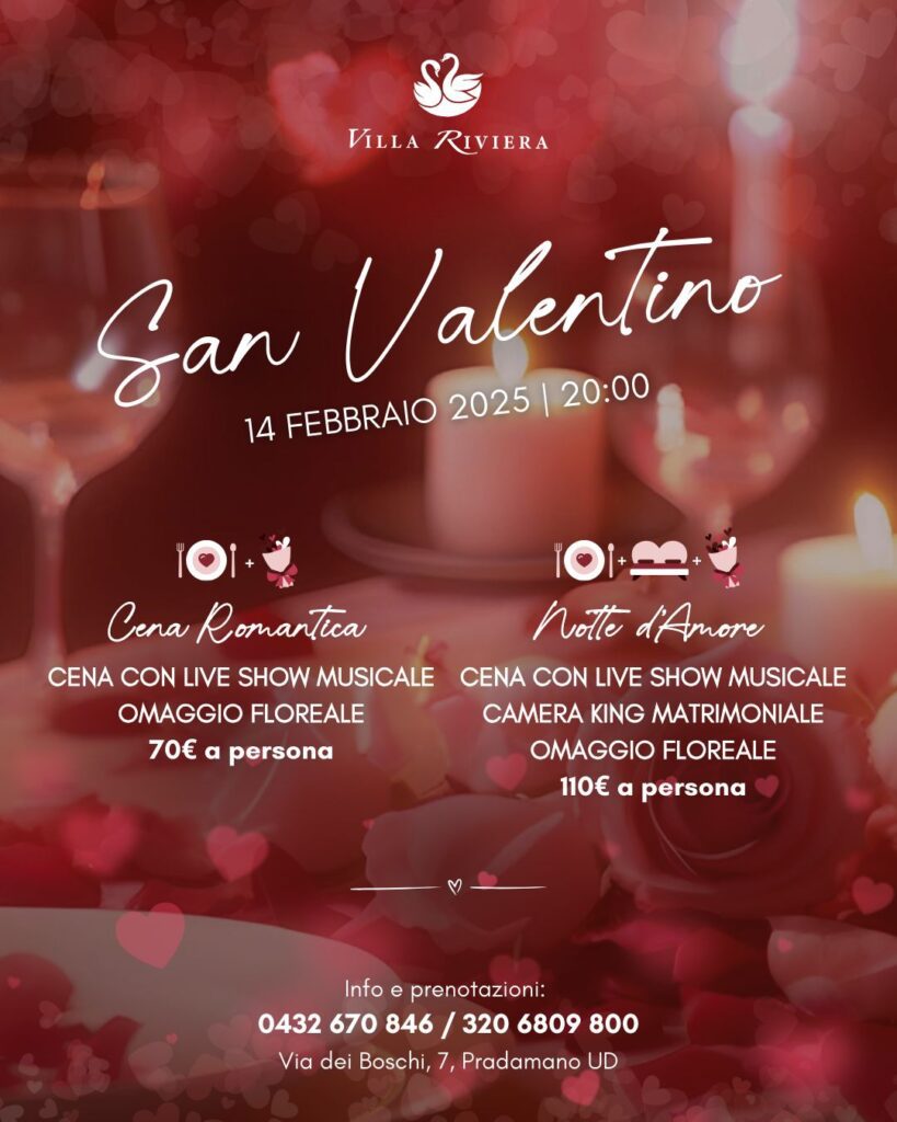 San Valentino 2025 a Villa Riviera 